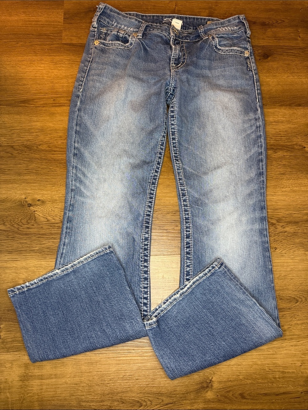Silver Jeans Suki Bootcut Faded Western Barn Farm Stretch Reg Wash Women’s 31 32
